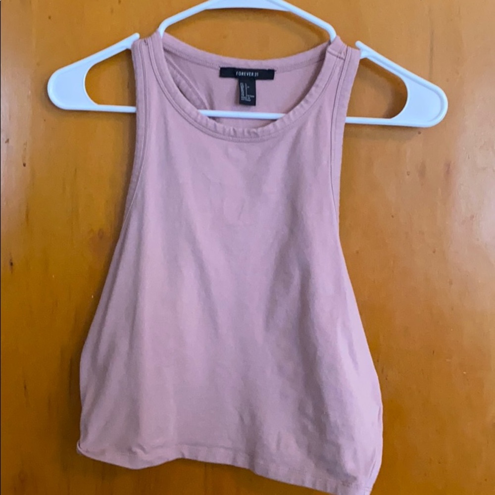 pink halter crop top